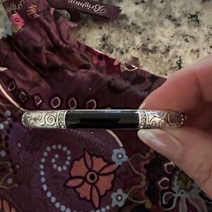 EUC Brighton Silver Bracelet with Black Details